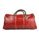 Leder reisetasche sporttasche italienische flagge damen herren ledertasche rot