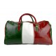 Bolso de viaje deportiva mujer bolsa de hombro bandera italiana retro rojo