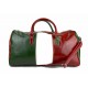 Bolso de viaje deportiva mujer bolsa de hombro bandera italiana retro rojo