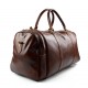 Mens leather duffle bag brown shoulder bag travel bag luggage weekender carryon cabin bag