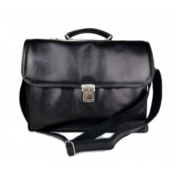Leather briefcase mens ladies office handbag shoulder bag messenger business bag satchel black woman leather office bag