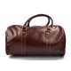 Sac de voyage en cuir homme femme bandoulière en cuir brun