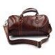 Sac de voyage en cuir homme femme bandoulière en cuir brun