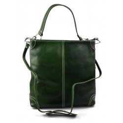 Leather ladies handbag shoulder bag luxury leather bag green