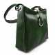 Borsa pelle borsello donna a spalla e a tracolla verde made in Italy vera pelle