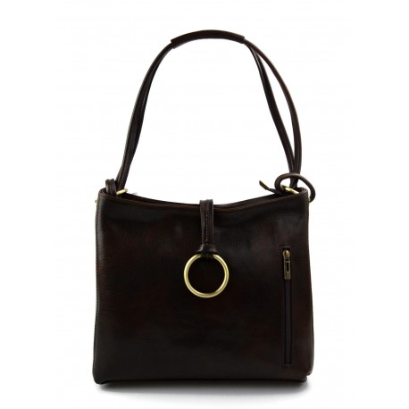 Sacoche femme sac à main en cuir sacoche de cuir besace bandoulière traverser sac d'èpaule cuir vèritable brun