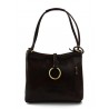 Leather women handbag shoulder bag luxury bag women handbag dark brown