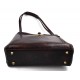Leather ladies handbag shoulder bag luxury bag women handbag made in Italy women handbag dark brown