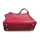 Leather ladies handbag shoulder bag luxury bag women handbag made in Italy women handbag fuchsia