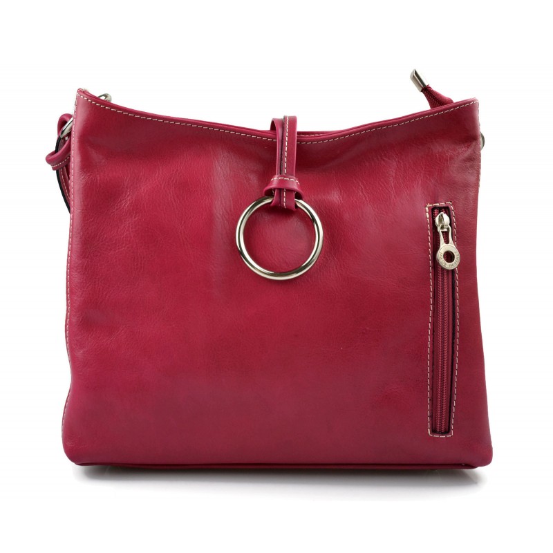 Sacoche femme sacoche fuchsia cuir bandoulière traverser sac d'èpaule