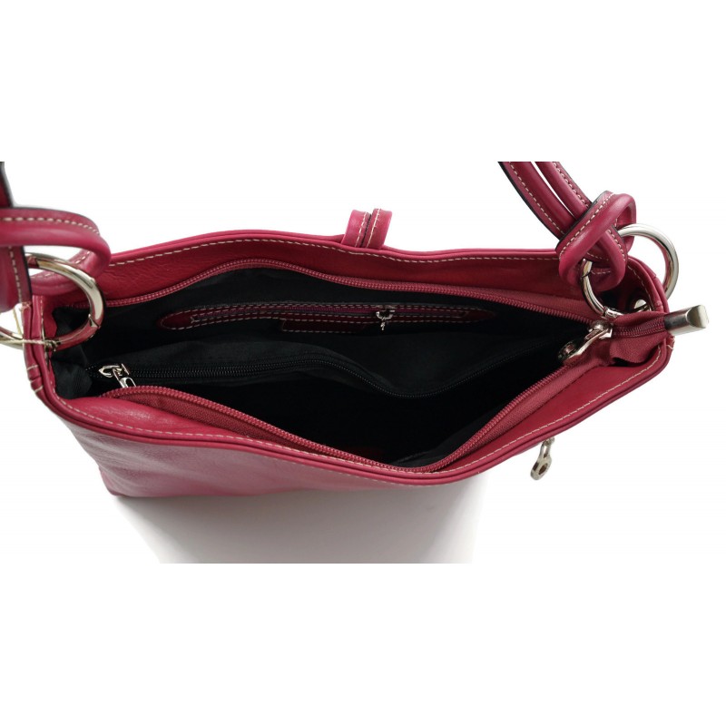 Sacoche femme sacoche fuchsia cuir bandoulière traverser sac d'èpaule