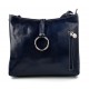 Sacoche femme sac à main en cuir sacoche de cuir besace sac d'èpaule cuir bleu