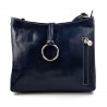 Bolso bandolera de cuero de mujer bolso de espalda de piel bandolera azul