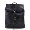 Mochila de piel vintage mochila piel lavada mochila negro
