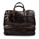 Sac de voyage en cuir homme femme bandoulière en cuir véritable sac de sport sac bagage brun foncè