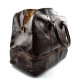 Sac de voyage en cuir homme femme bandoulière en cuir véritable sac de sport sac bagage brun foncè