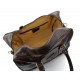 Sac de voyage en cuir homme femme bandoulière en cuir véritable sac de sport sac bagage brun foncè