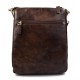 Dark brown leather shoulder bag sling mens women messenger leather satchel crossbody