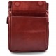 Bandolera de cuero bolso de piel messenger cartero de cuero rojo bolso de piel de hombre