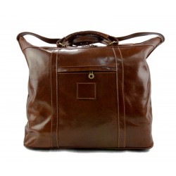 Sac de voyage homme femme bandoulière en cuir véritable sac de sport sac bagage à main brun