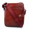 Sac en cuir sac à bandoulière homme femme rouge sac d'épaule bandoulière en cuir