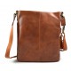 Leder schultertasche herren damen seitentasche tragetasche braun ledertasche