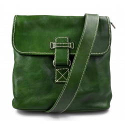 Mens shoulder bag hobo bag satchel leather bag crossbody green made in Italy