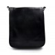 Bolso de cuero bandolera hombre mujer cartero de cuero negro bolso de piel messenger