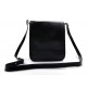 Bolso de cuero bandolera hombre mujer cartero de cuero negro bolso de piel messenger