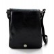 Bolso de cuero bandolera hombre mujer cartero de cuero negro bolso de piel messenger