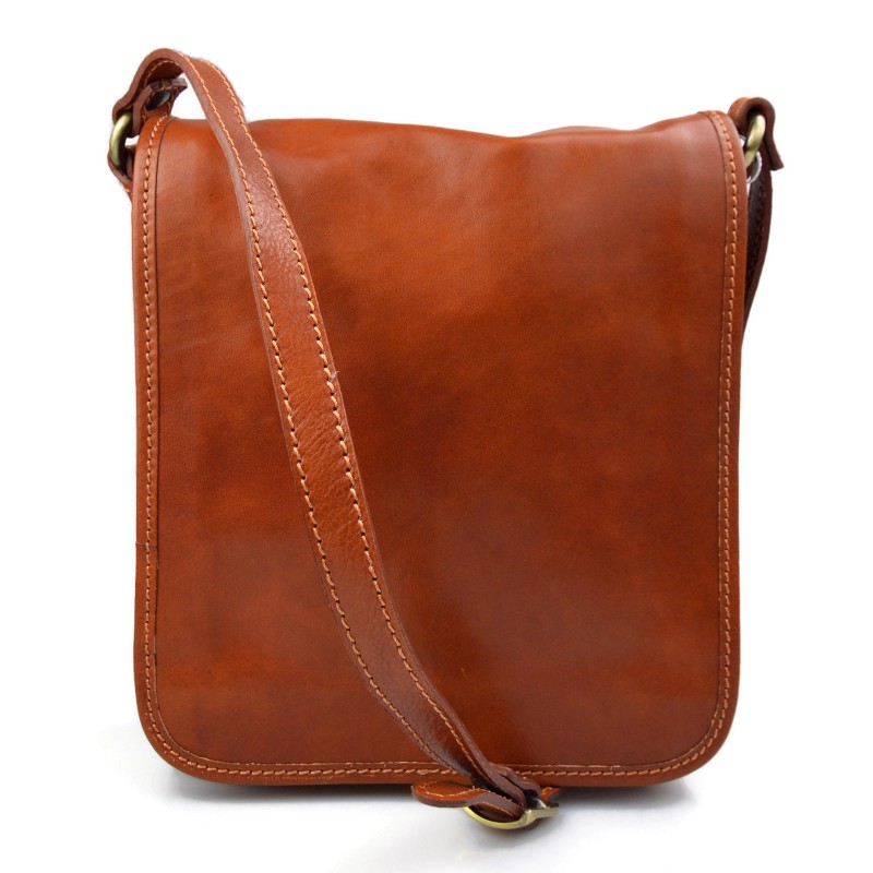 Mens shoulder leather bag shoulder bag genuine leather briefcase honey