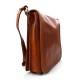 Bolso de cuero bandolera hombre mujer cartero de cuero miel bolso de piel messenger