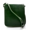 Tracolla pelle uomo donna verde borsa pelle borsello spalla