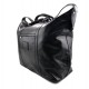 Leather dufflebag XXL weekender black mens ladies travel duffel gym bag luggage