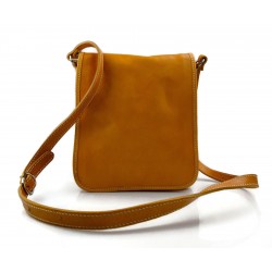 Sac cuir d'èpaule jaune sac postier sac en cuir homme femme bandoulière sac de bureau messenger made in Italy