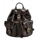 Sac à dos en cuir italien sac à dos en cuir homme femme marron fonce sac à bandoulière