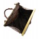 Borsa donna doctor bag vera pelle medico  manico e tracolla marrone