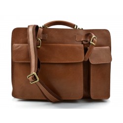 Leder dokument tasche brieftrager schultertasche leder umhängetasche kuriertasche mattbraun
