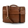 Leather shoulder bag briefcase carry on messenger bag leather ladies handbag mens office bag matt brown