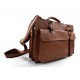 Leather shoulder bag briefcase carry on messenger bag leather ladies handbag mens office bag matt brown