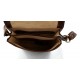 Mens shoulder leather bag shoulderbag genuine leather briefcase messenger brown