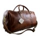 Mens leather duffle bag light brown shoulder bag travel bag luggage weekender carryon cabin bag
