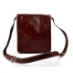 Mens shoulder leather bag shoulder bag genuine leather briefcase messenger red