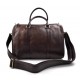 Dark brown duffle bag leather small duffle genuine leather travel bag