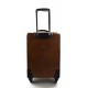 Leather trolley travel bag weekender overnight brown