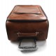 Leder Troller Reisetasche Manner Damen mit Griff braun
