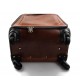 Leder Troller Reisetasche Manner Damen mit Griff braun