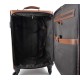 Trolley voyage en cuir sac voyage de bagages a main en cuir brun