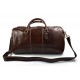 Bolso de viaje deportiva mujer bolsa de hombre con asas y correa de piel marron
