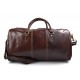 Sac de voyage en cuir homme femme bandoulière en cuir véritable sac de sport sac bagage à main brun